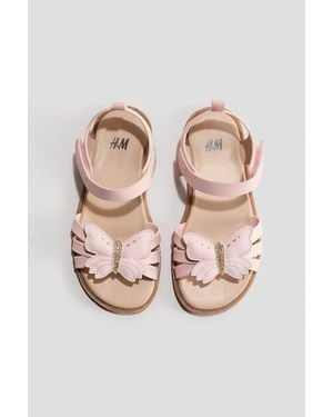 H&M Appliquéd Sandals - Pink