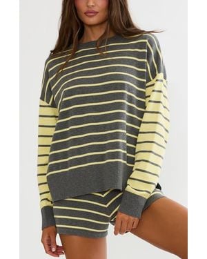 Beach Riot Callie Colorblock Stripe Sweater - Green
