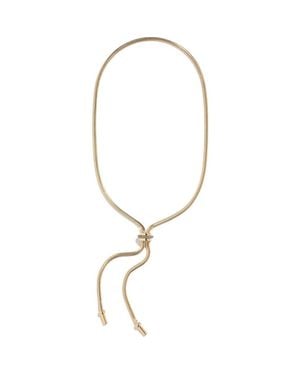 DEMARSON Elorie Cubic Zirconia Bolo Necklace - Metallic
