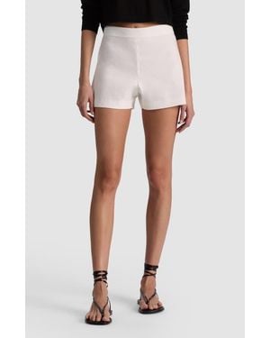 Alice + Olivia Hera Linen Blend Shorts - White