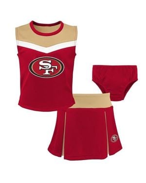Outerstuff Girls Preschool San Francisco 49Ers Spirit Cheerleader Two-Piece Set With Bloomers - Red