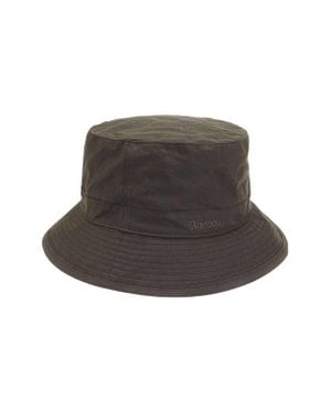 Barbour Waxed Cotton Bucket Hat - Green