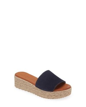 Cordani Bizzy Espadrille Platform Wedge Slide Sandal - Blue