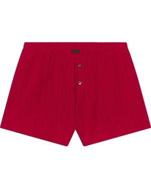 Lunya Pointelle High Waist Pajama Shorts - Red
