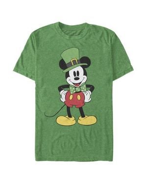 Mickey & Friends Mickey Mouse St. Patrick's Day Lucky Cartoon Graphic T-Shirt - Green