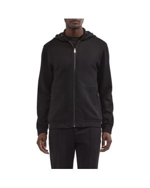 Bugatchi Soft Touch Full Zip Hoodie - Black