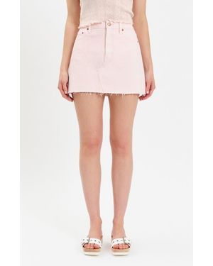DAZE Malibu Denim Miniskirt - Pink