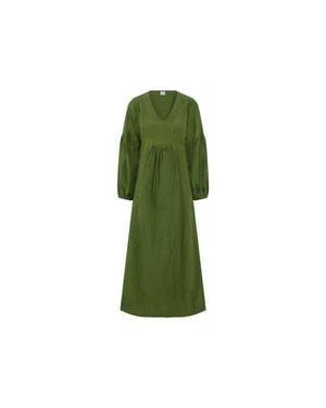 MER ST BARTH Kelly Kaftan Long Sleeve - Green