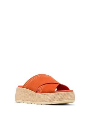 Sorel Sunpeak Platform Slide Sandal - Orange