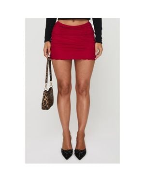 Princess Polly Meredith Ruched Mesh Miniskirt