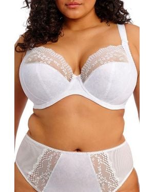 Elomi Lucie Full Figure Underwire Plunge Bra - White