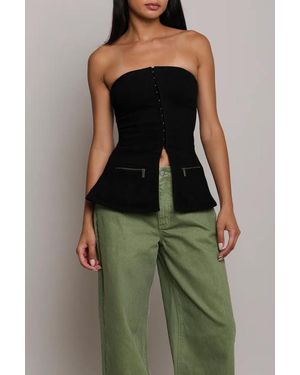TT Studios Luna Peplum Top - Green