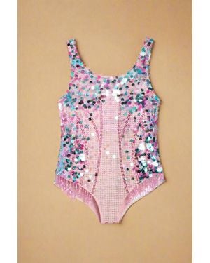 Chasing Fireflies Showgirl Leotard For Girls - Pink