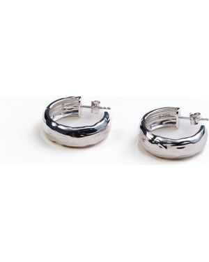Their Studios Maxwell Texture Hoops - Metallic