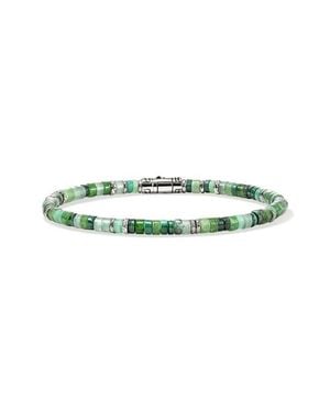John Hardy Heishi Bracelet, Gemstones, Sterling - Green