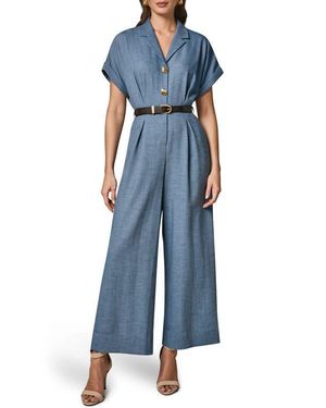 Donna Karan Belted Jumpsuit - Blue