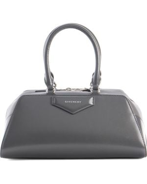 Givenchy Small Antigona Leather East/West Satchel - Gray