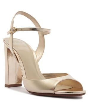 Alexandre Birman Amy Metallic Leather Sandal - Natural