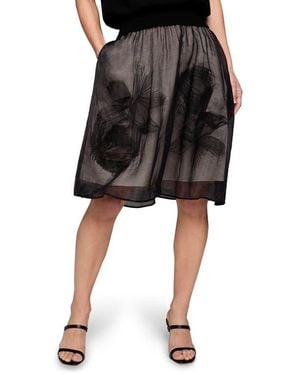 NIC+ZOE Embroidered Mesh Skirt - Black