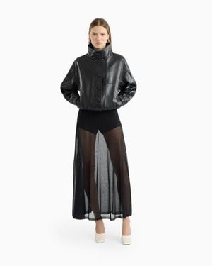 Dodiee Kate Leather Bomber - Black