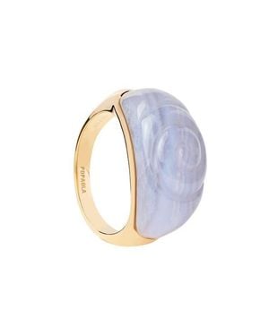Pdpaola Agate Shell Ring - Blue