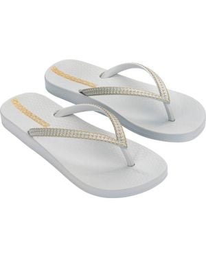 Ipanema Crystal Mesh Flip Flop - Metallic