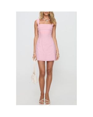 Princess Polly Anyone But You Tie Back Sleeveless Cotton Minidress - Pink