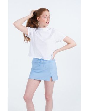 Sierra Madre Golf The Mock Neck Tee - Blue
