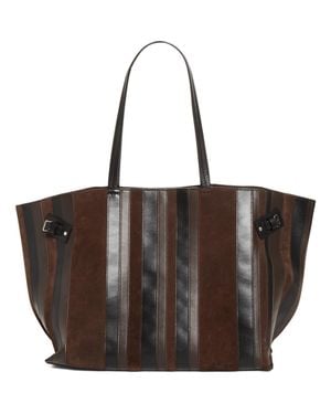 Proenza Schouler Days Striped Leather Tote - Brown