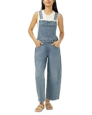 Silver Jeans Co. Barrel Leg Denim Overalls - Blue