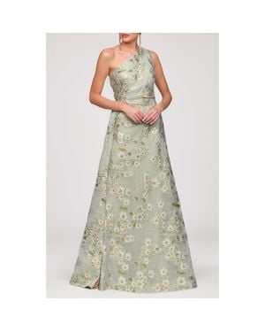 JS Collections Gretchen One-Shoulder Gown - Multicolor