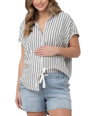 Ripe Maternity Ada Relaxed Shirt - White