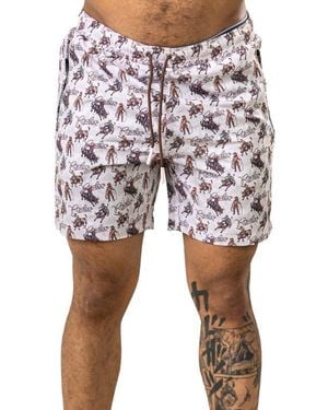 Maceoo Marthyr Swim Trunks - Red