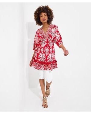 Joe Browns Batwing Tassel Tunic - Red