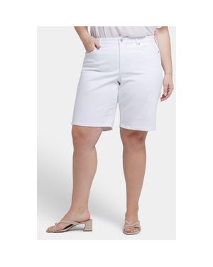 NYDJ Lilly Straight Leg Denim Shorts - White