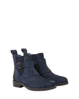 Celtic & Co. Brogue Strap Chelsea Boot - Blue