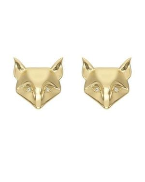 DESERI Fox Stud Earrings - Metallic