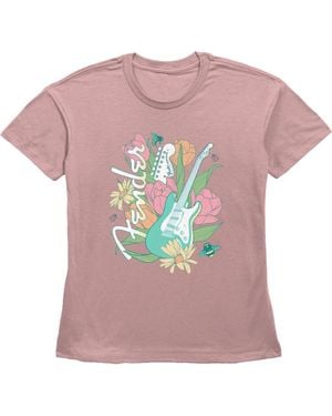 Fender Spring Stratocaster Graphic T-Shirt - Pink