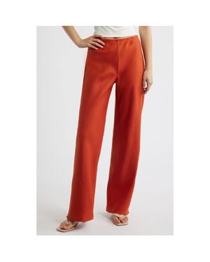 Reformation Gale High Waist Linen Pants - Red