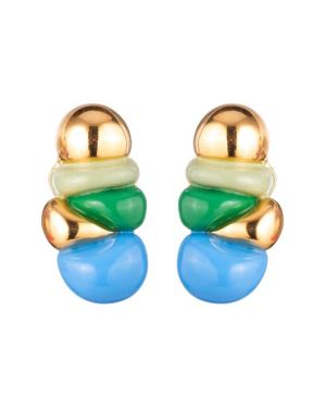 Sterling King Bellmer Ball Enamel Drop Earrings - Blue