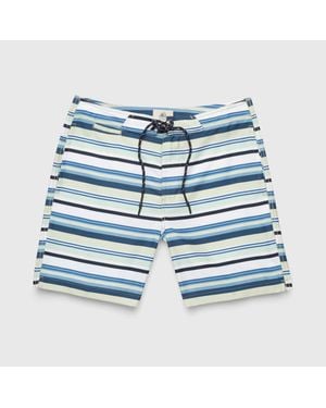 Surfside Supply Duke 7.25' Stripe Boardshort - Blue