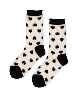 Hansel From Basel Marnie Sheer Crew Socks - Black