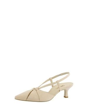 Paul Green Daria Slingback Kitten Heel Pointed Toe Pump - Natural