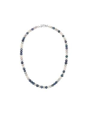 Dower & Hall Mixed Freshwater Pearl Necklace - Blue