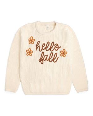 Sweet Wink Hello Fall Knit Sweater - White