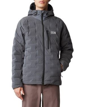 Mountain Hardwear Stretchdown 700 Fill Power Down Hooded Jacket - Gray