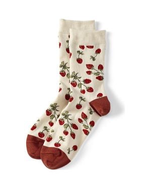 Lands' End 1-Pack Novelty Crew Socks - Red