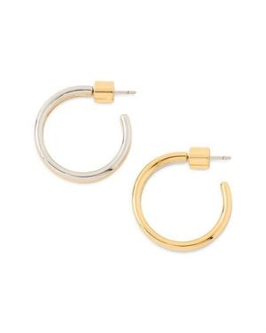Jennifer Fisher 2-Tone Thread Hoop Earrings - Metallic