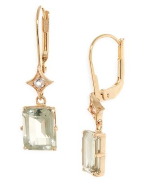 Anzie Jac + Jo Aurora Rectangular Drop Earrings - Metallic