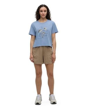 Tentree Floral Crop T-Shirt - Blue